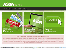 Tablet Screenshot of cards.asda.com